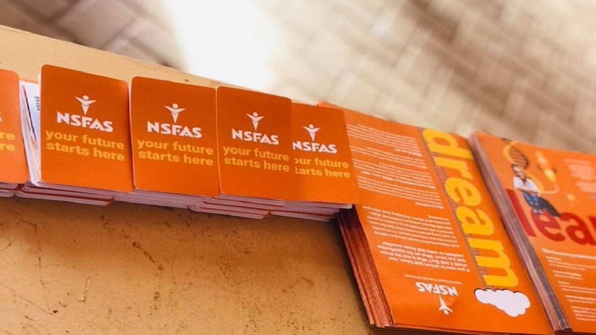 NSFAS fliers with valid information about the bursary 