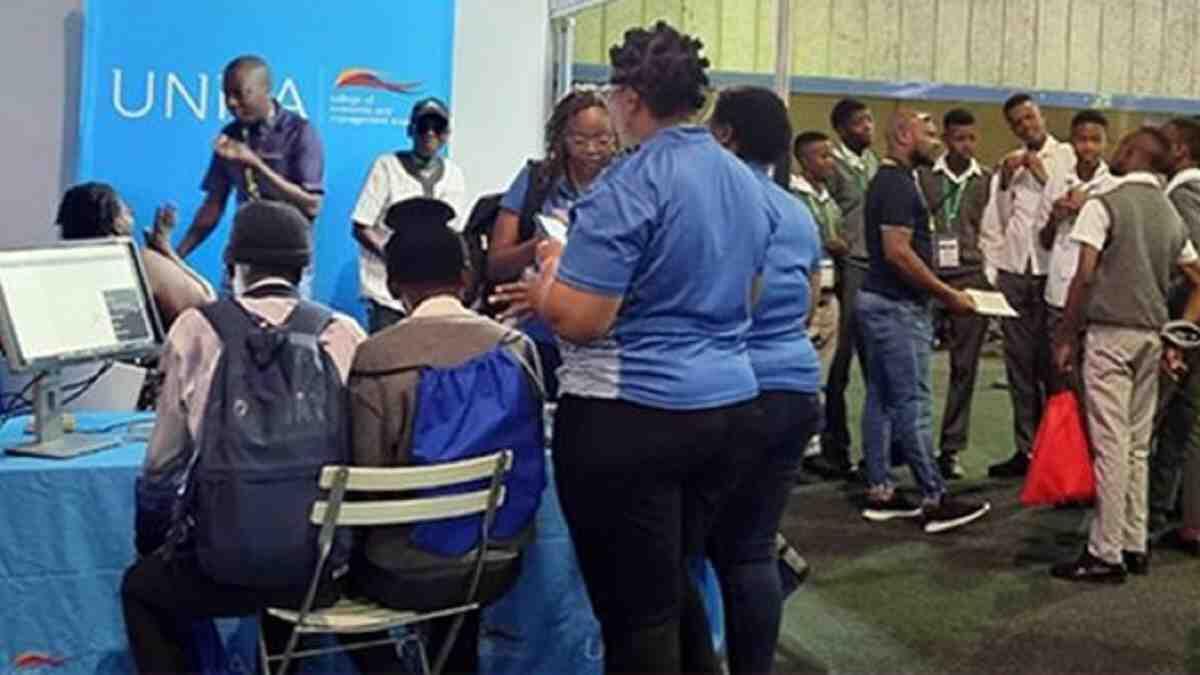 Unisa campus on registration day 
