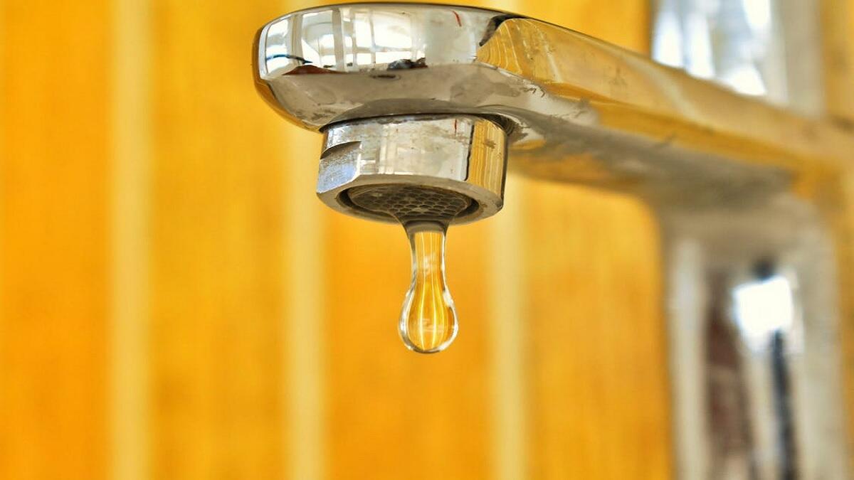 Droplets from tap as school experiences water crisis