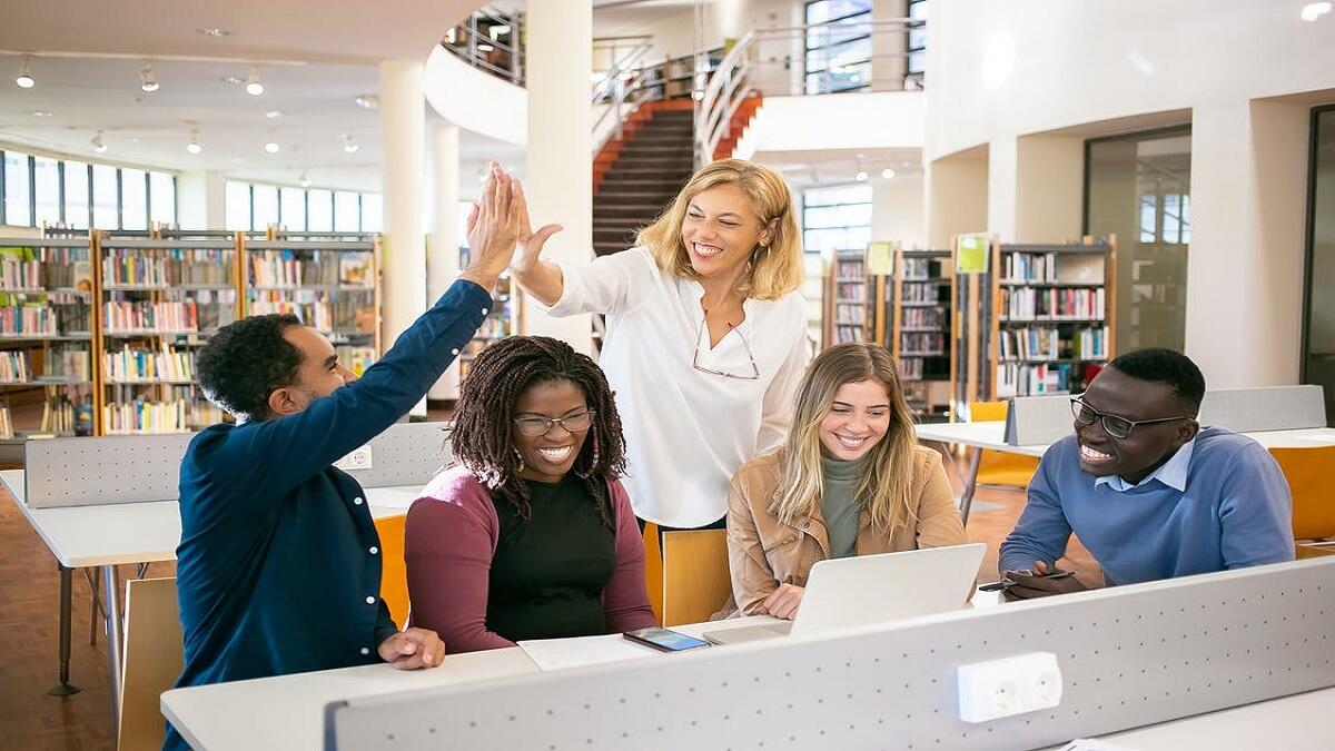ECP students receiving support from an academic