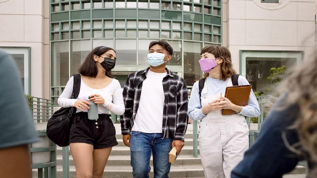 University students leaving campus after enrolling for STEM qualifications