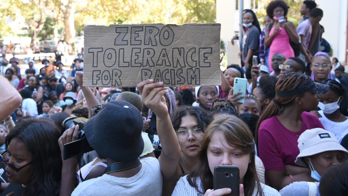 Students at a protest