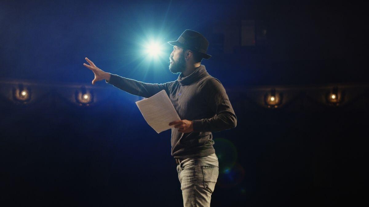actor on stage